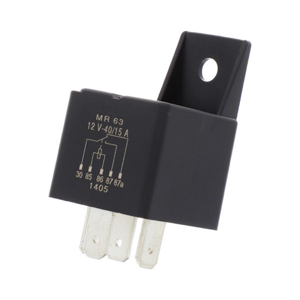 RELAIS INVERSEUR 12V 40/15A 5 BROCHES AVEC SUPPORT