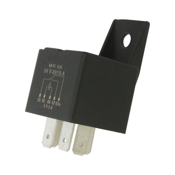 RELAIS INVERSEUR 24V 22/10A 5 BROCHES AVEC SUPPORT