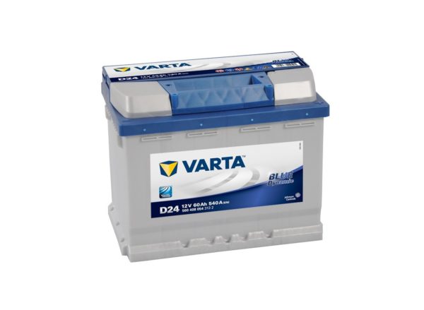 BATTERIE 12 VOLTS 60 AH 540 AMP. BLUE DYNAMIC VARTA D24